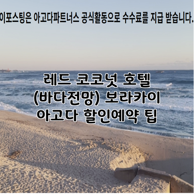 레드 코코넛 호텔 (바다전망) 보라카이 아고다 할인예약 팁