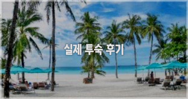 💬 실제 투숙 후기