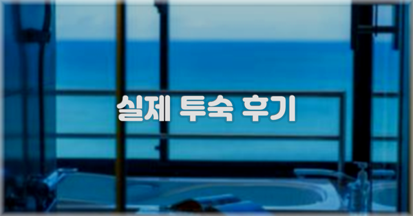 💬 실제 투숙 후기