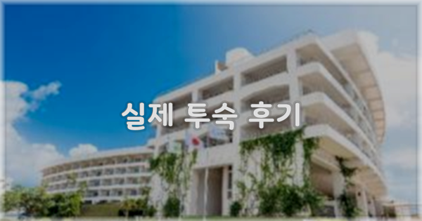 💬 실제 투숙 후기