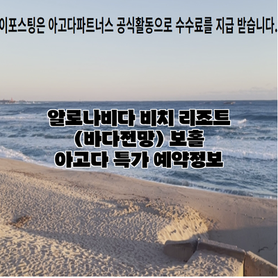 알로나비다 비치 리조트 (바다전망) 보홀 아고다 특가 예약정보